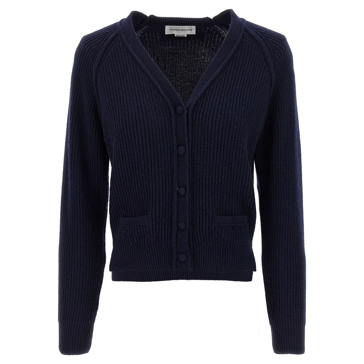Victoria Beckham Blue Wool Cardigan