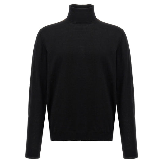 Roberto Collina Black Merino Wool Cardigan