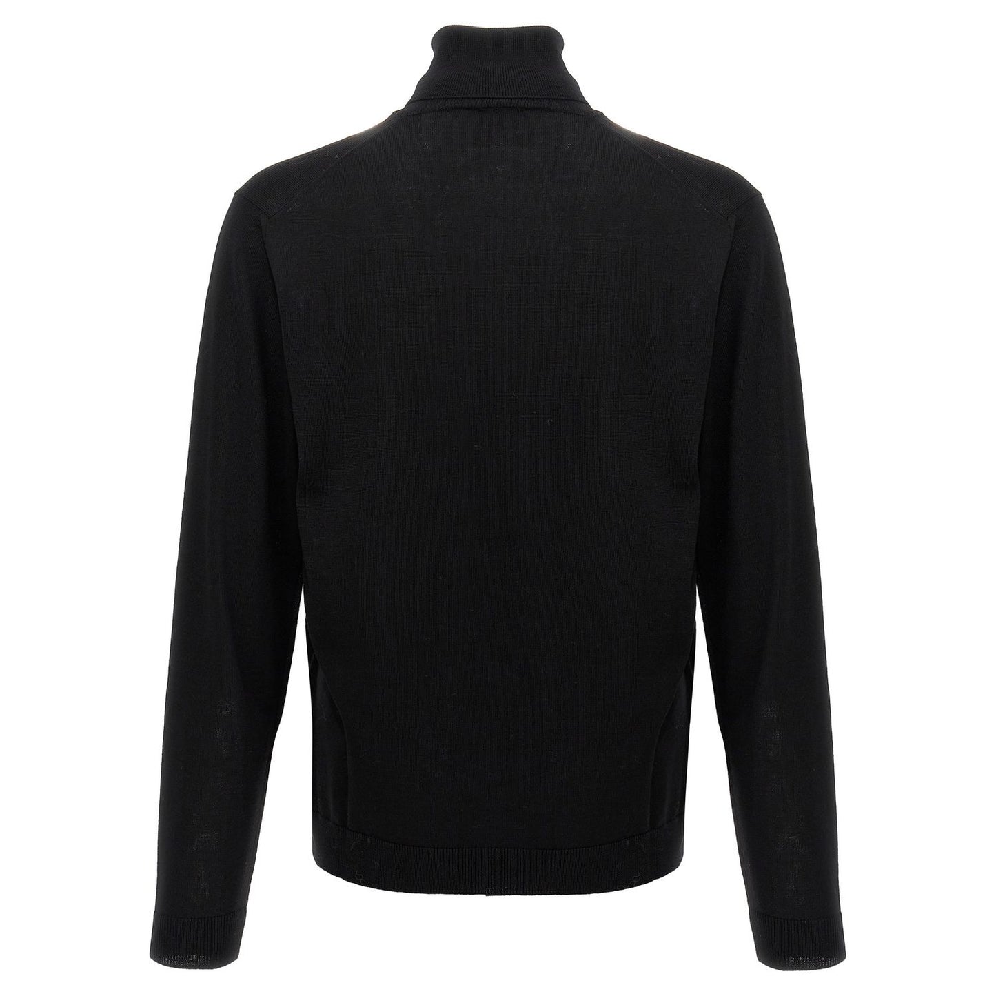 Roberto Collina Black Merino Wool Cardigan