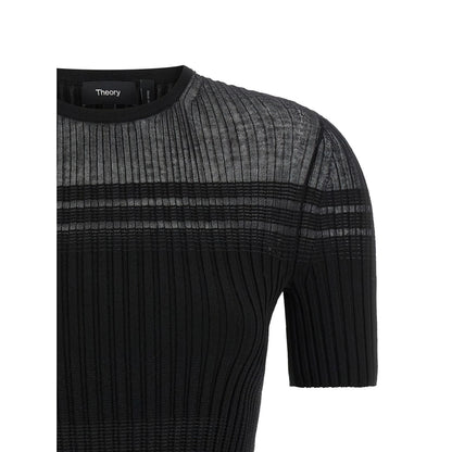 Theory Black Viscose T-Shirt
