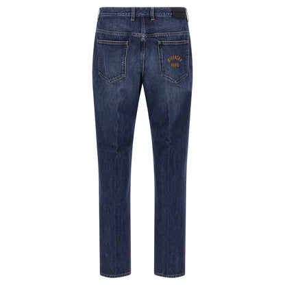 Givenchy Blue Cotton Straight-Leg Jeans