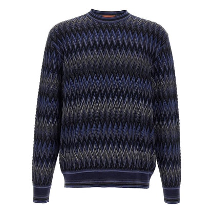 Missoni Blue Wool Cardigan