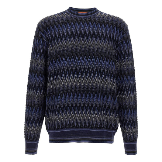 Missoni Blue Wool Cardigan