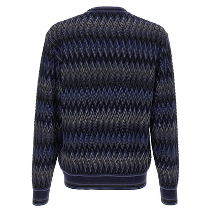 Missoni Blue Wool Cardigan
