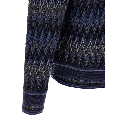 Missoni Blue Wool Cardigan
