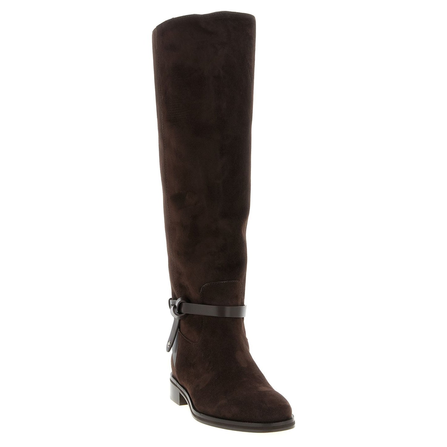 Jimmy Choo Brown Leather Over The Knee
