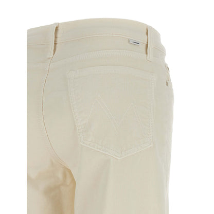 Mother Denim White Cotton Flared Pants