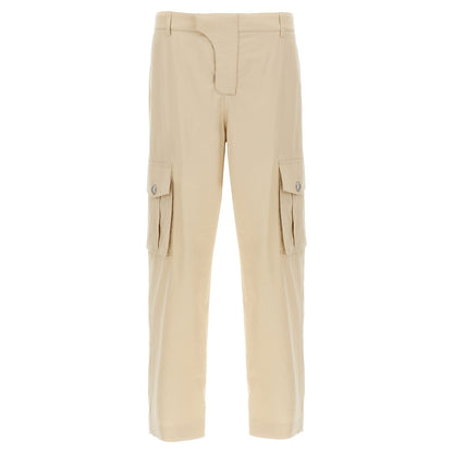Balmain Beige Cotton Cargo Pants