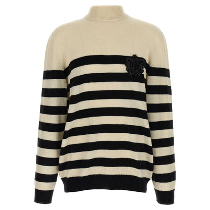 Balmain Bicolor Wool Cardigan