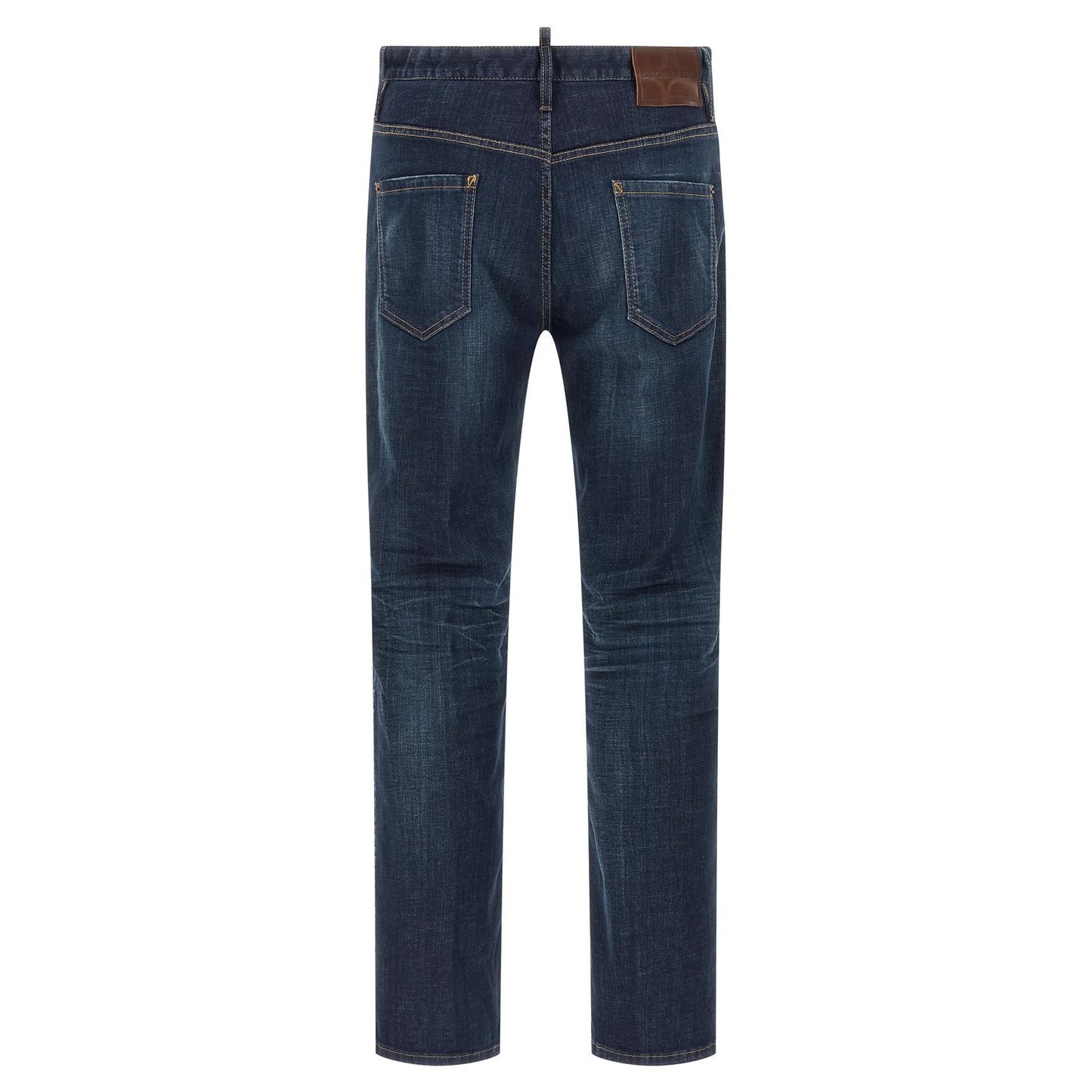 Dsquared² Blue Cotton Straight-Leg Jeans
