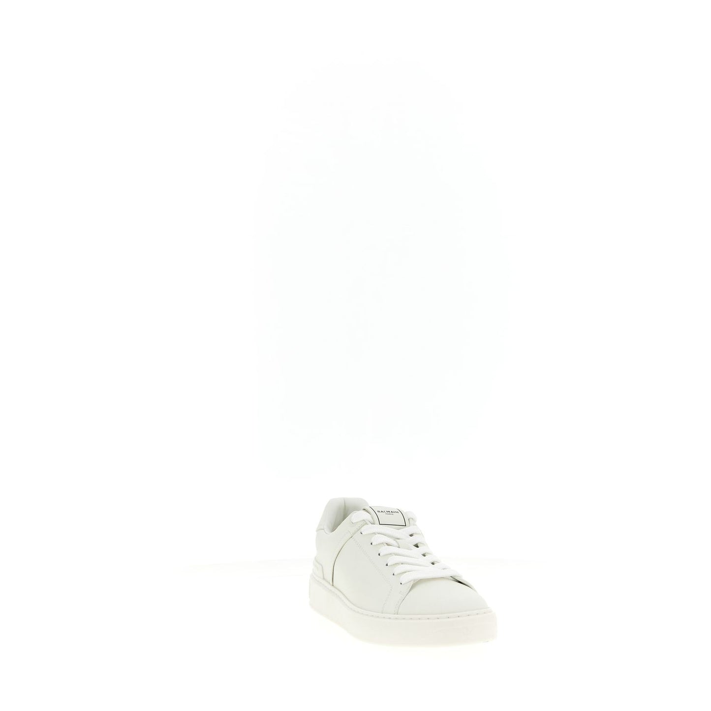 Balmain White Calfskin Sneakers