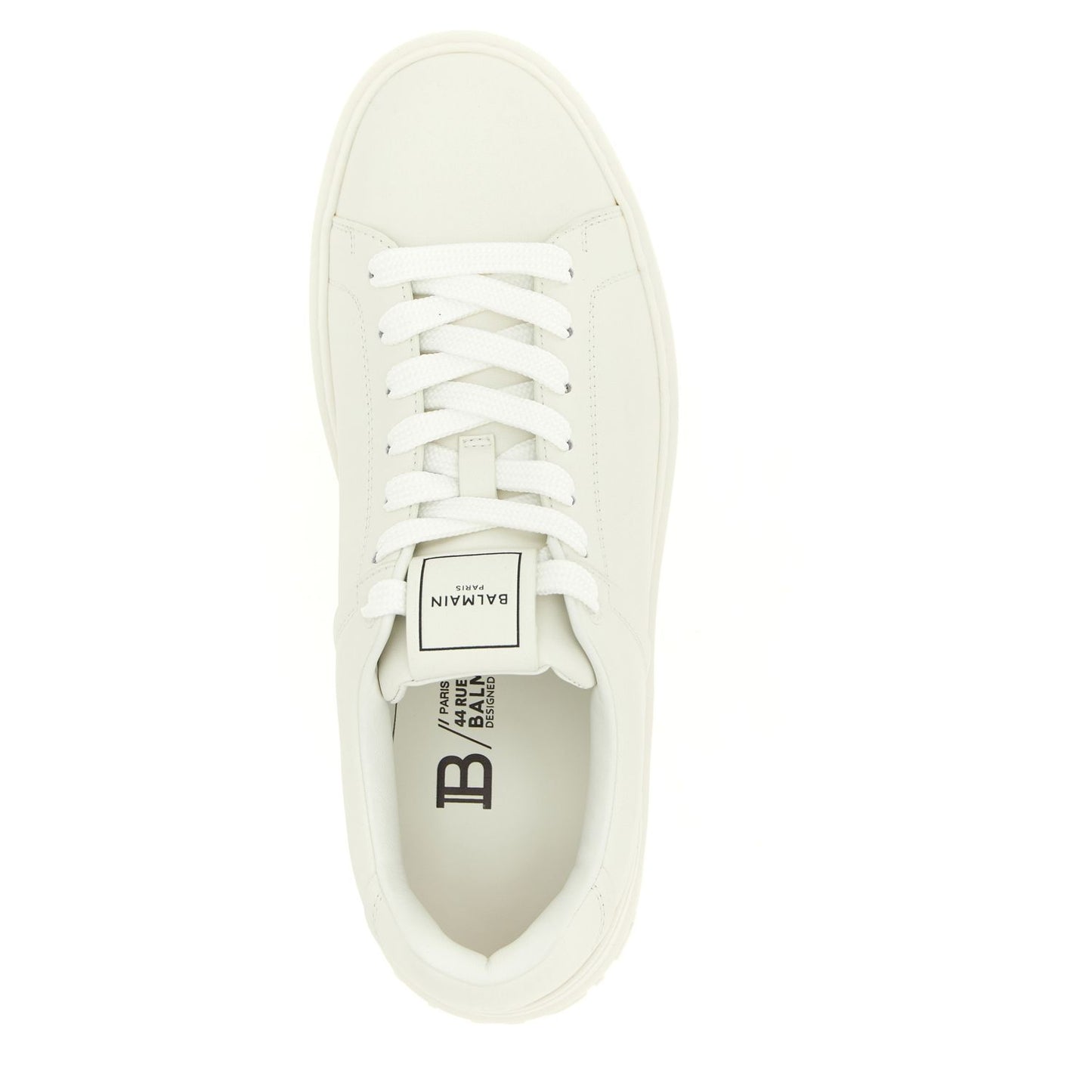 Balmain White Calfskin Sneakers