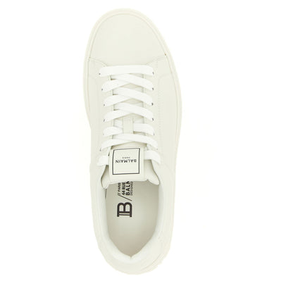Balmain White Calfskin Sneakers