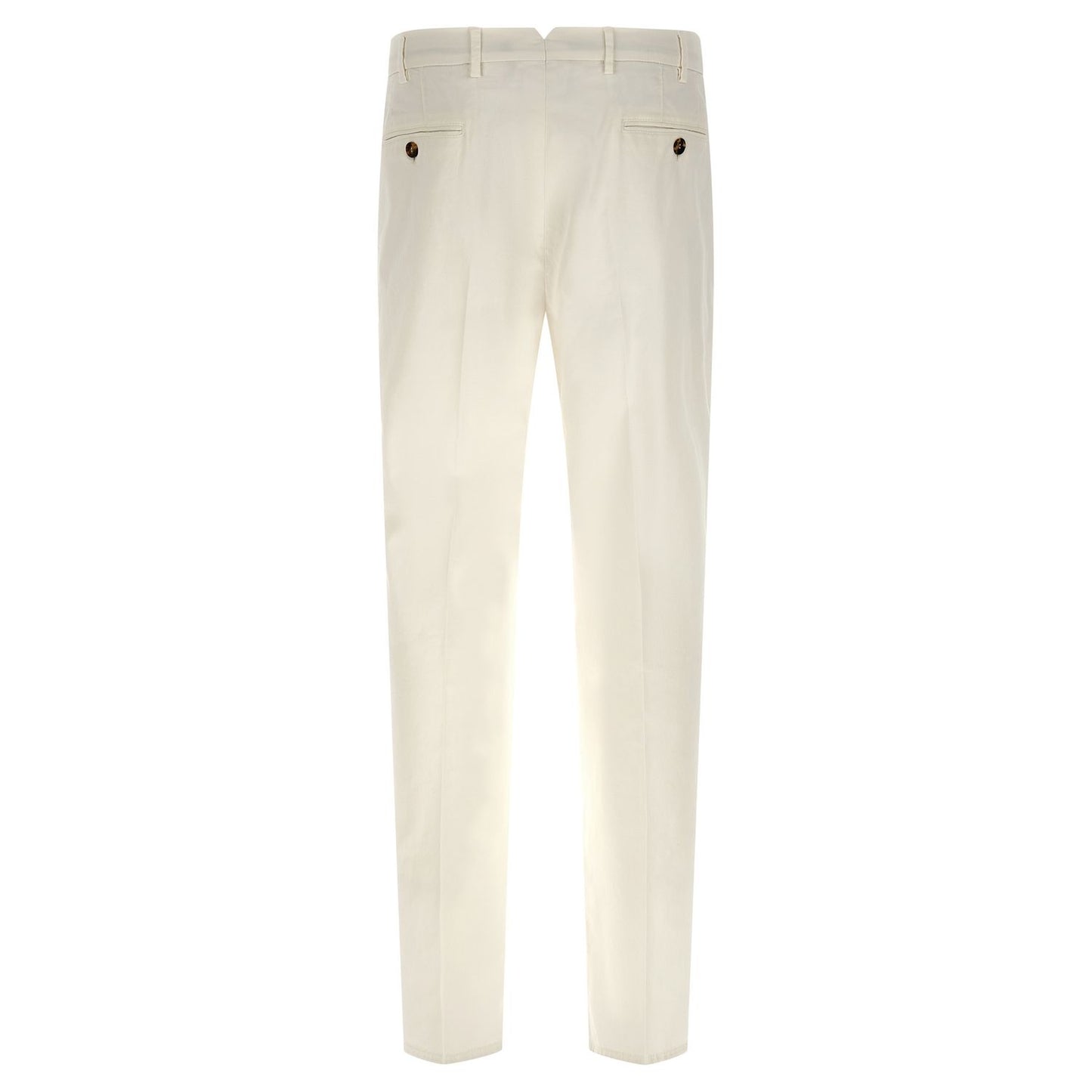 Brunello Cucinelli White Cotton Casual Pants
