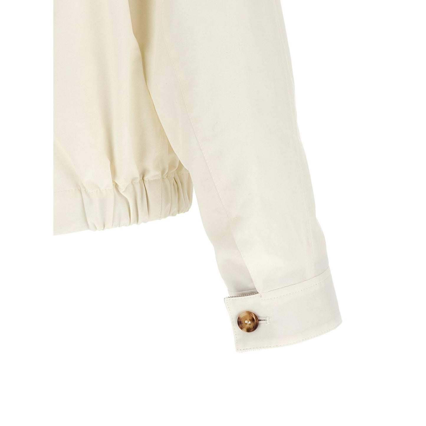 Brunello Cucinelli White Cotton Full-Length Jacket