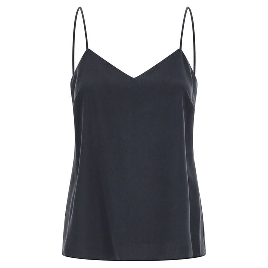 Max Mara Gray Silk Sleeveles T-Shirt