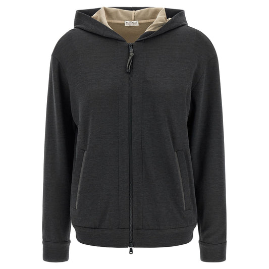 Brunello Cucinelli Gray Cotton Hoodie