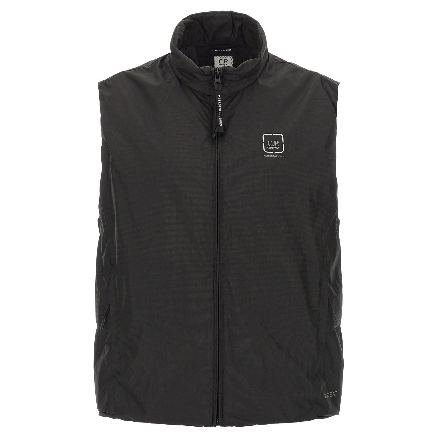 C.P. Company Black Polyamide Sleeveless Jacket
