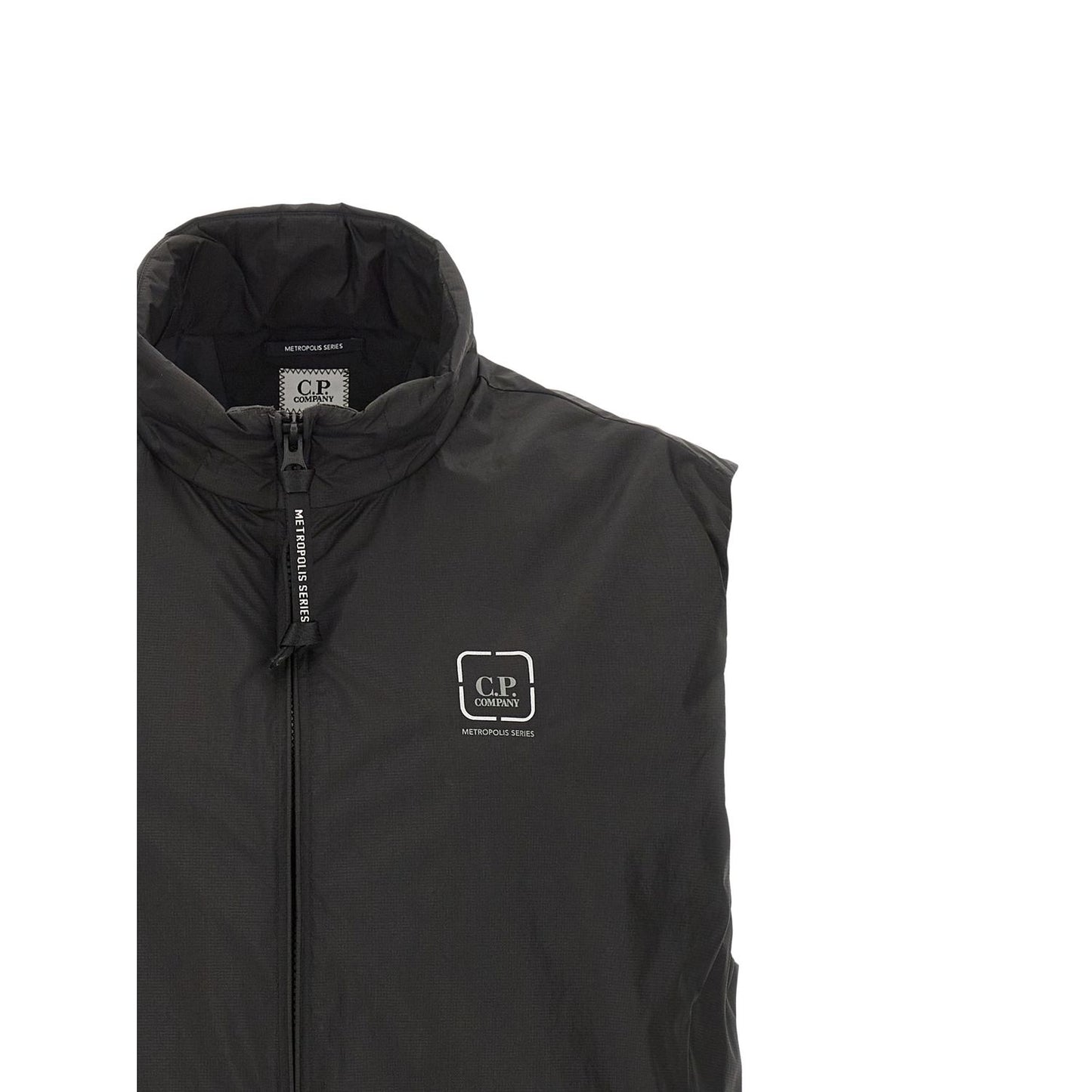 C.P. Company Black Polyamide Sleeveless Jacket