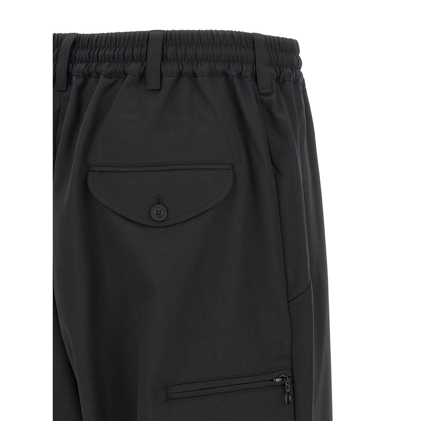 Y-3 Black Polyester Casual Pants