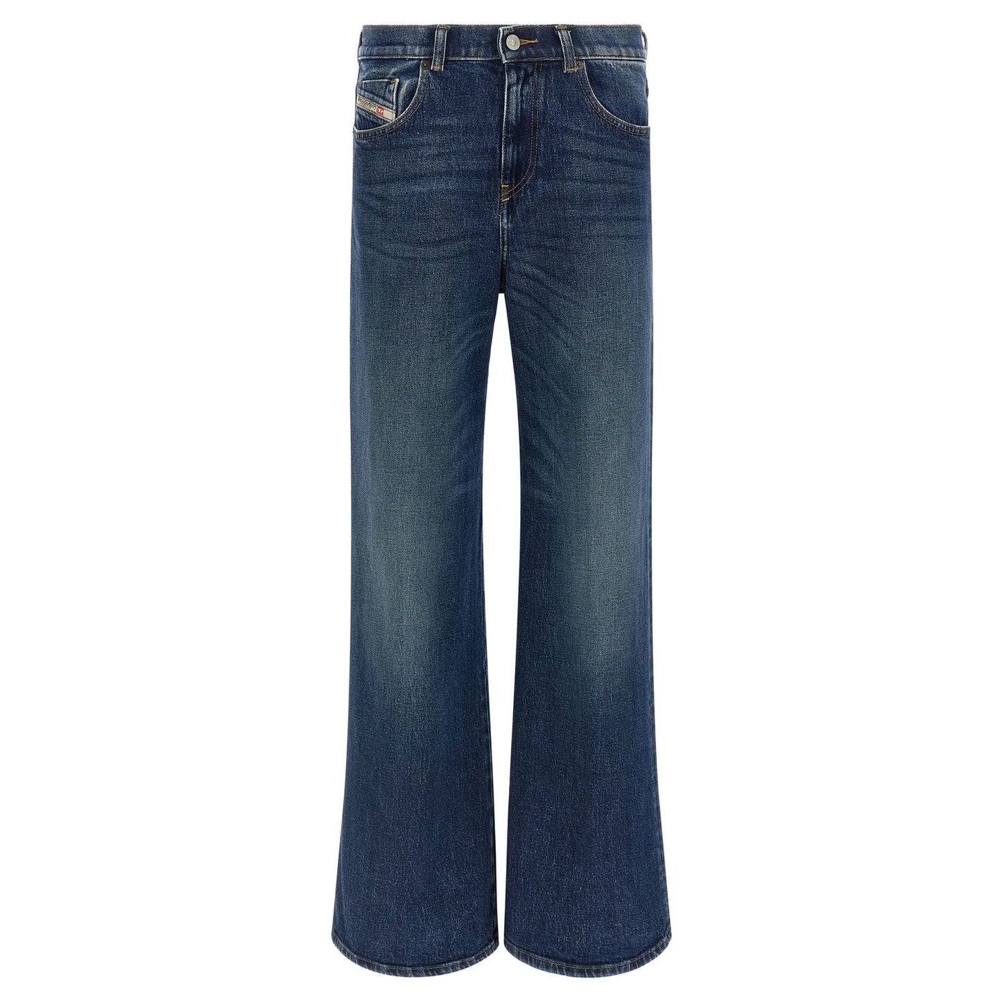 Diesel Blue Cotton Flared Jeans