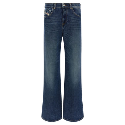 Diesel Blue Cotton Flared Jeans