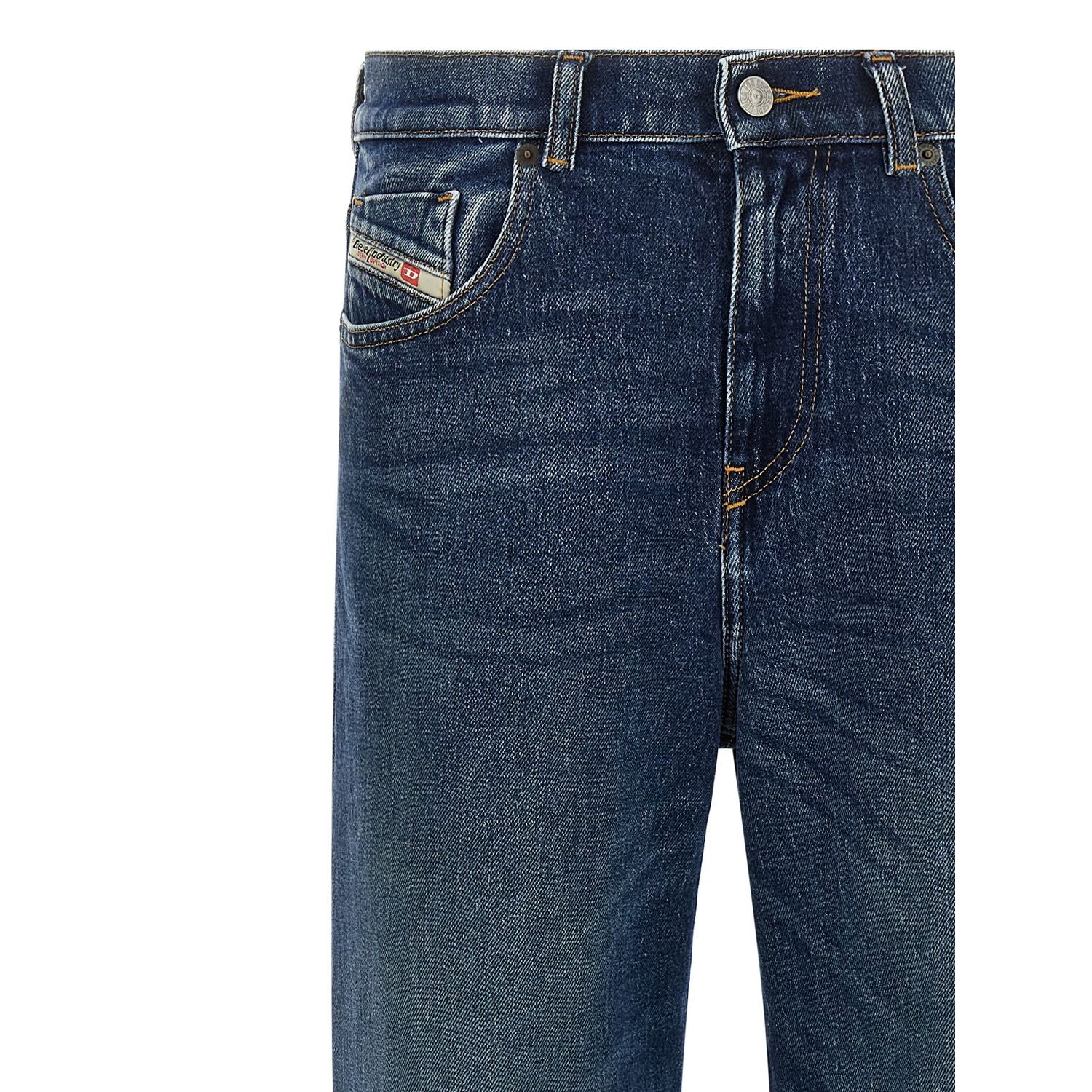 Diesel Blue Cotton Flared Jeans