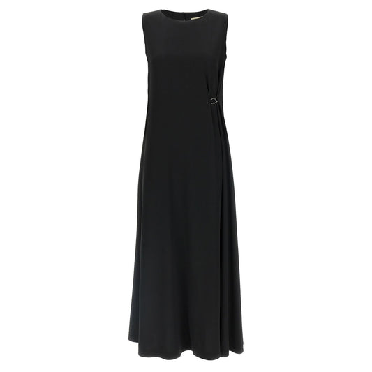 Herno Black Polyester Long Dress