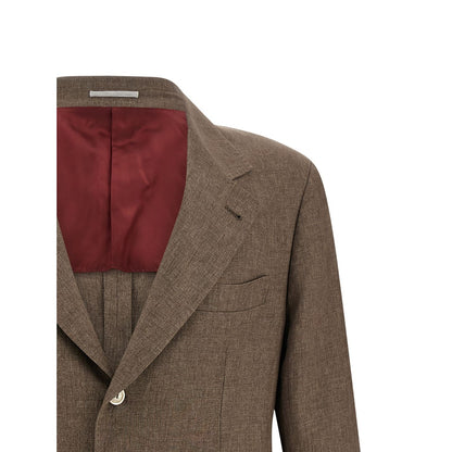 Brunello Cucinelli Brown Linen Blazer