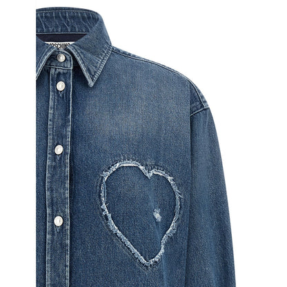 Moschino Blue Cotton Blouse