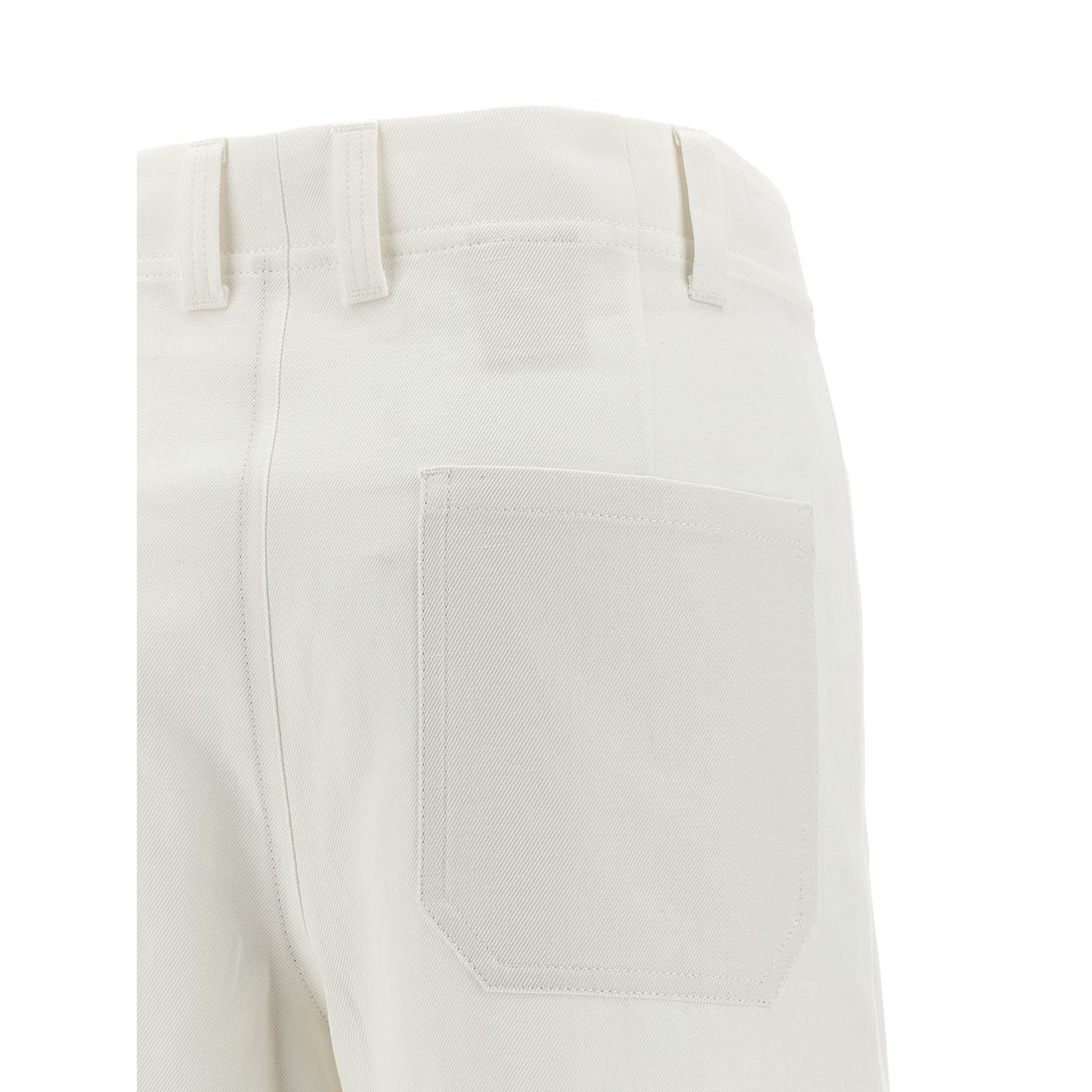 Brunello Cucinelli White Cotton Chino Pants