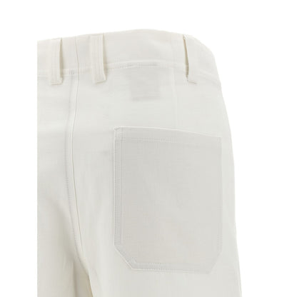 Brunello Cucinelli White Cotton Chino Pants