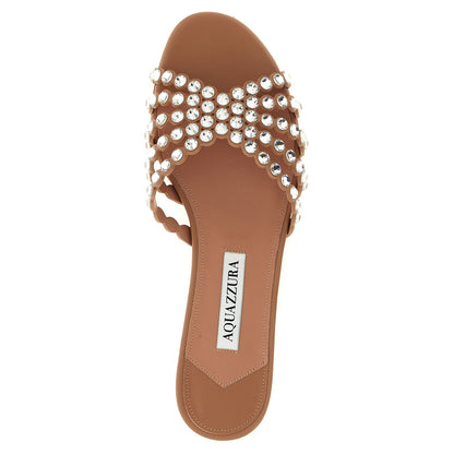 Aquazzura Multicolor Lamb Leather Slides