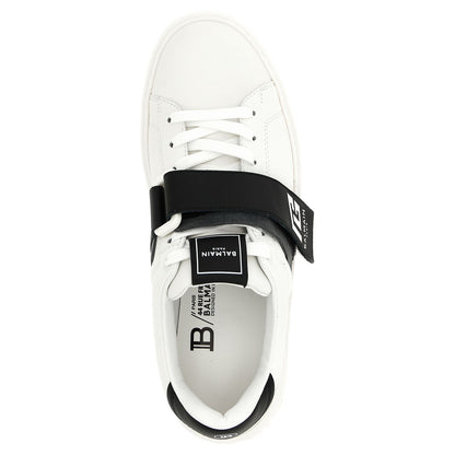 Balmain Bicolor Calfskin Low Top Sneakers