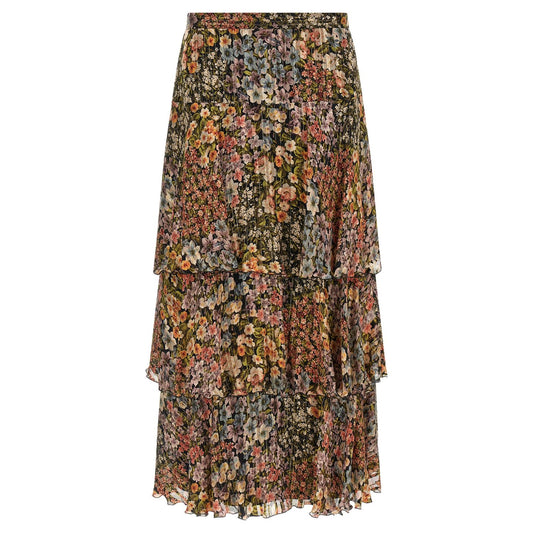Valentino Garavani Multicolor Silk Midi Skirt