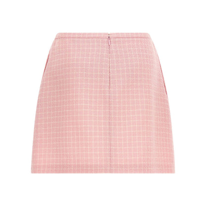Versace Multicolor Virgin Wool Long Skirt