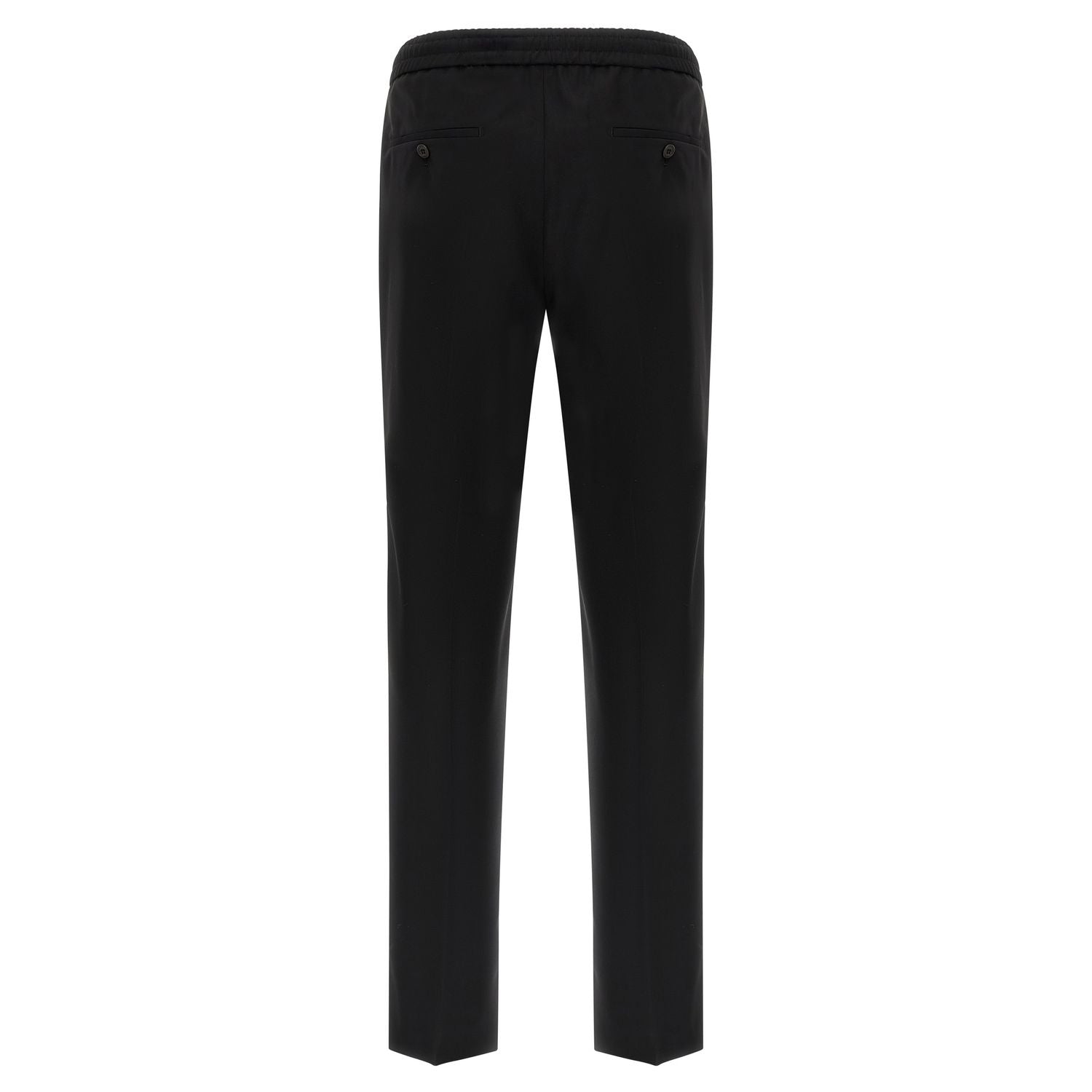 Incotex Black Virgin Wool Casual Pants