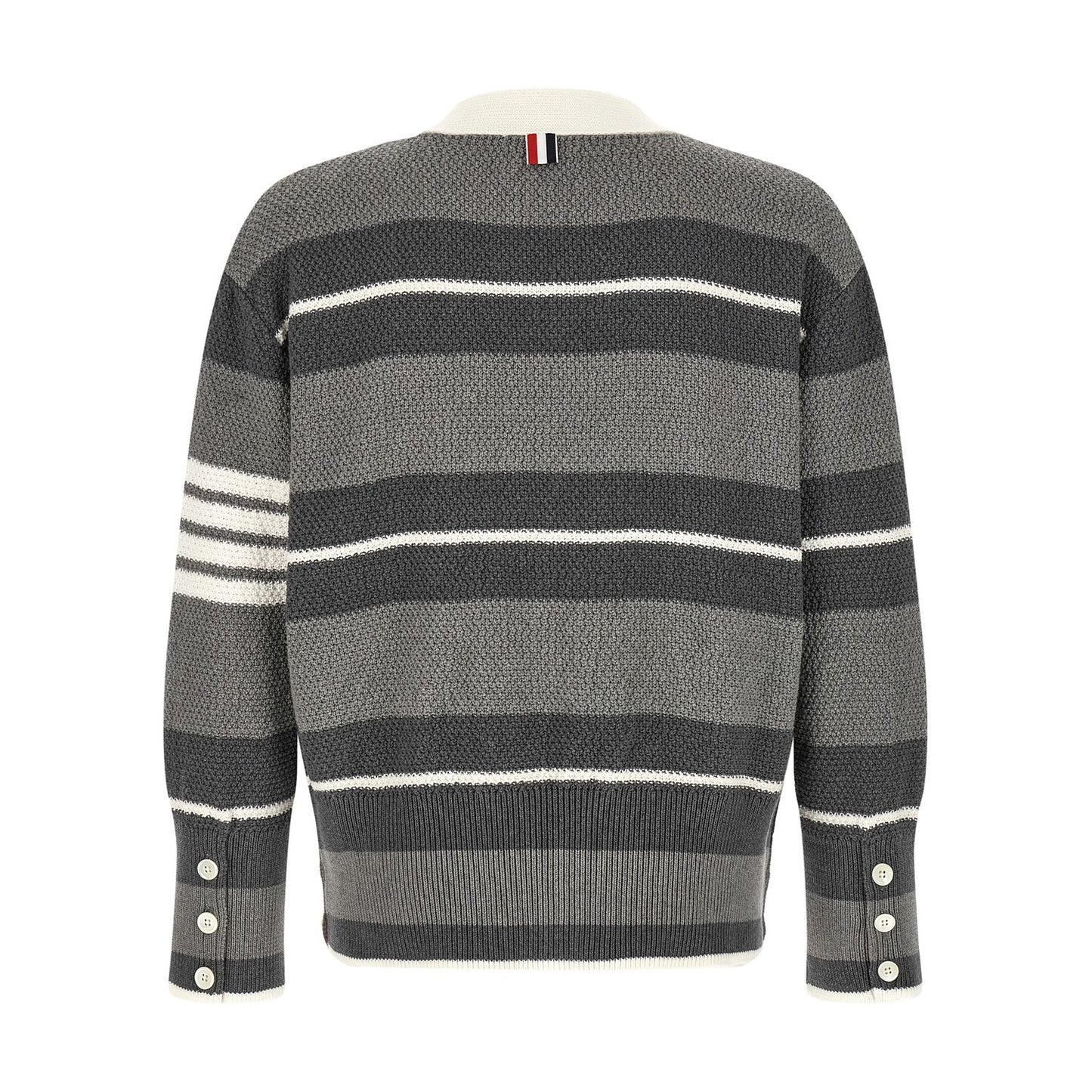 Thom Browne Gray Cotton Cardigan