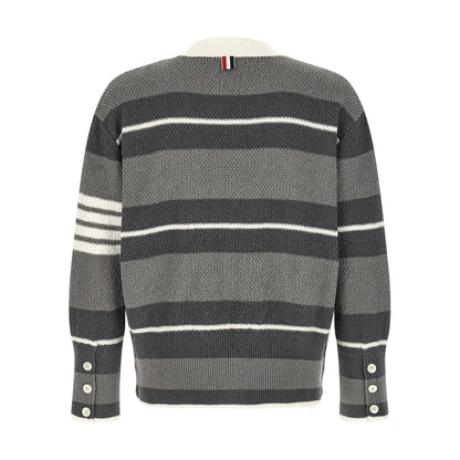 Thom Browne Gray Cotton Cardigan
