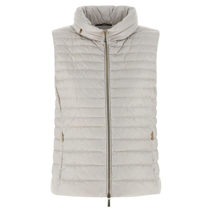 MooRER Beige Polyester Sleeveless Jacket