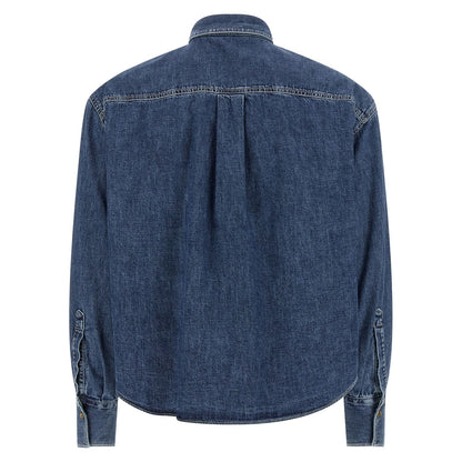Brunello Cucinelli Blue Cotton Blouse