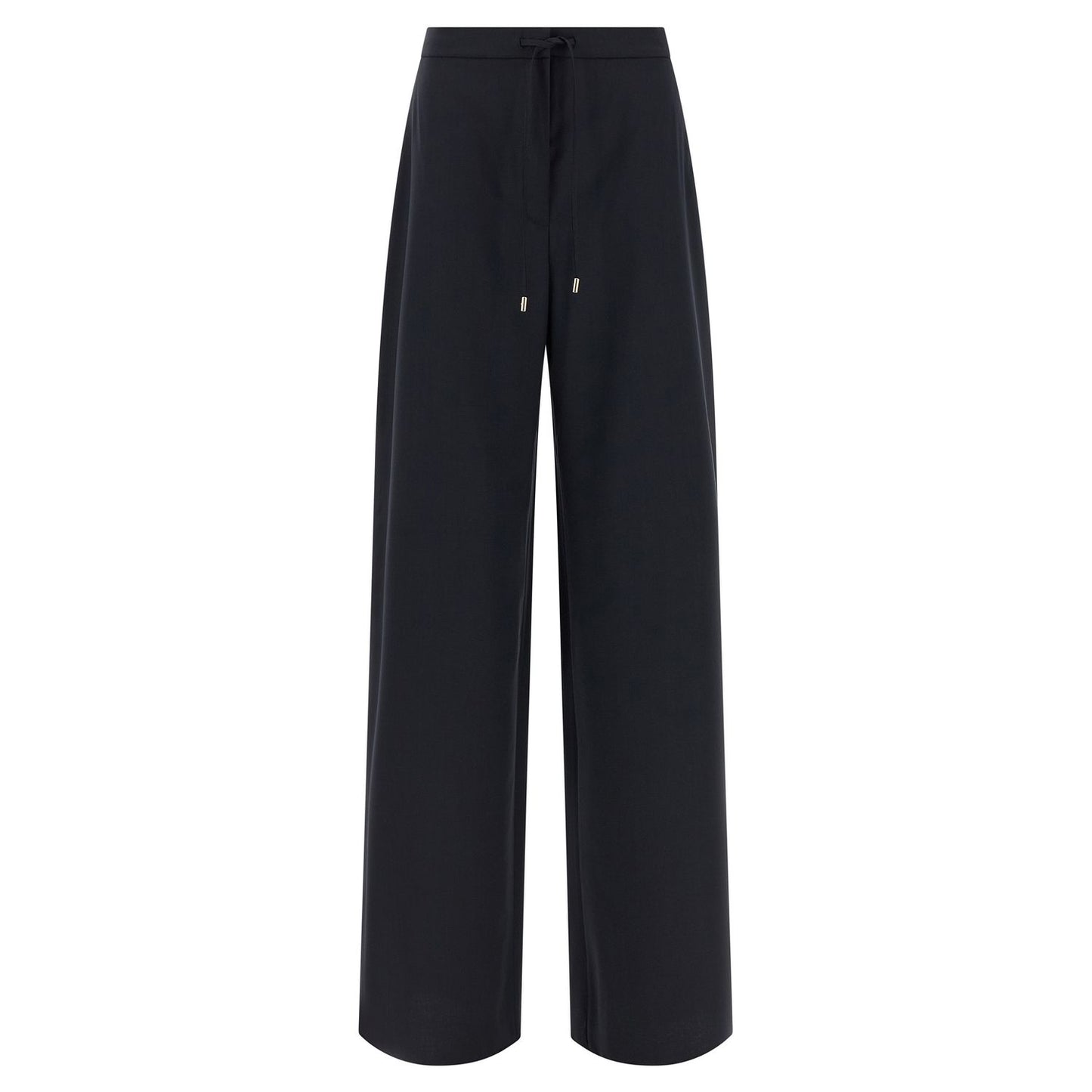 Max Mara Blue Virgin Wool Casual Pants