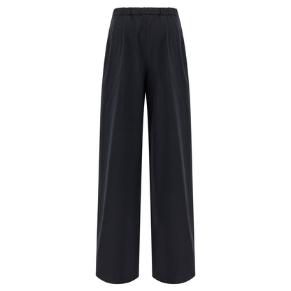 Max Mara Blue Virgin Wool Casual Pants
