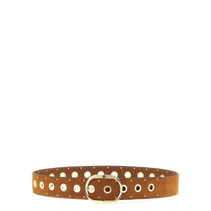 PINKO Brown Lamb Leather Regular Belt