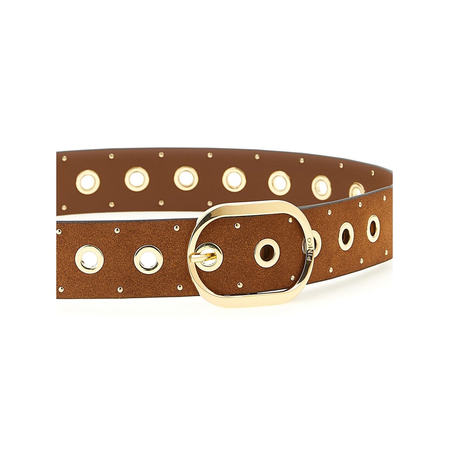 PINKO Brown Lamb Leather Regular Belt