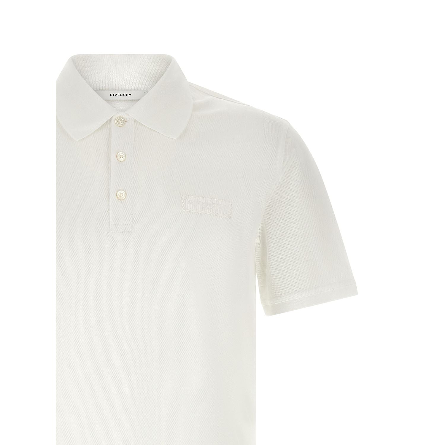 Givenchy White Cotton Polo Shirt