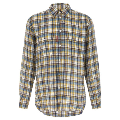 Dsquared² Multicolor Linen Blouse