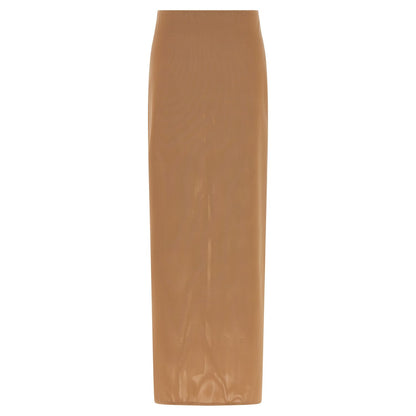 Armarium Beige Polyamide Midi Skirt
