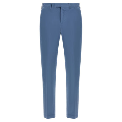 PT Torino Blue Cotton Casual Pants