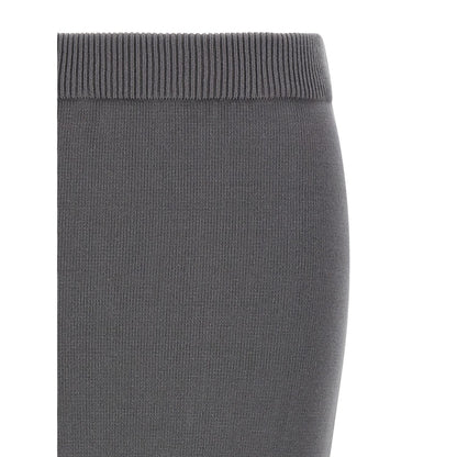 Entire Studios Gray Cotton Midi Skirt